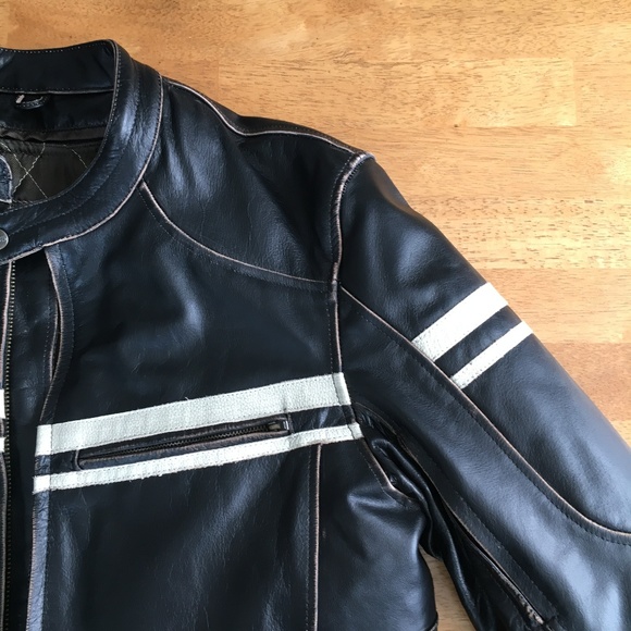 Leather Motorcycle Jacket - Picture 3 of 7